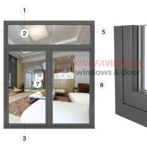 Cửa Sổ Mở Quay Có Cầu Hệ Dp56d