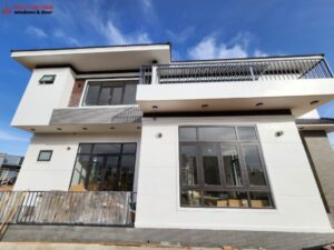 View mặt trước tại công trình cửa nhôm Xingfa nhà anh Tâm ở Lâm Đồng