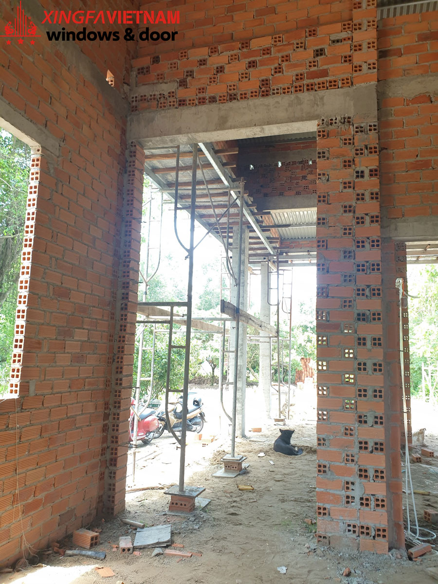 Hình ảnh phần thô công trình nhà chị Hiền – anh Phong, Gò Dầu, Tây Ninh