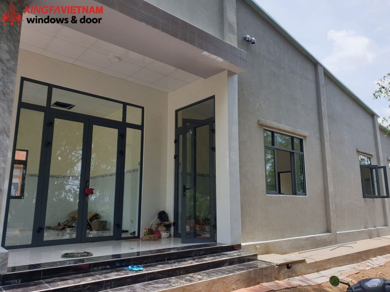 Công trình thi công cửa nhôm Xingfa tại nhà chị Hiền Quận 9.