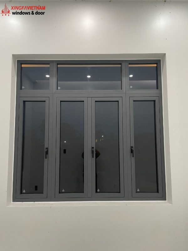 Cửa sổ mở quay 4 cánh nhôm Xingfa