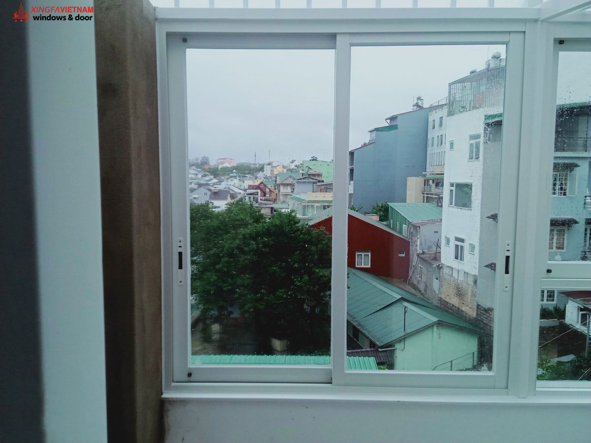 Cửa sổ mở trượt 2 cánh nhôm Xingfa nhập khẩu chính hãng