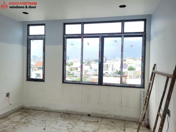 Cửa sổ mở trượt 4 cánh nhôm Xingfa nhập khẩu chính hãng