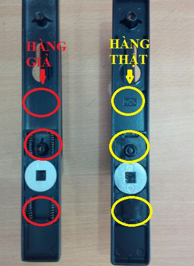 tay nắm giả và thật