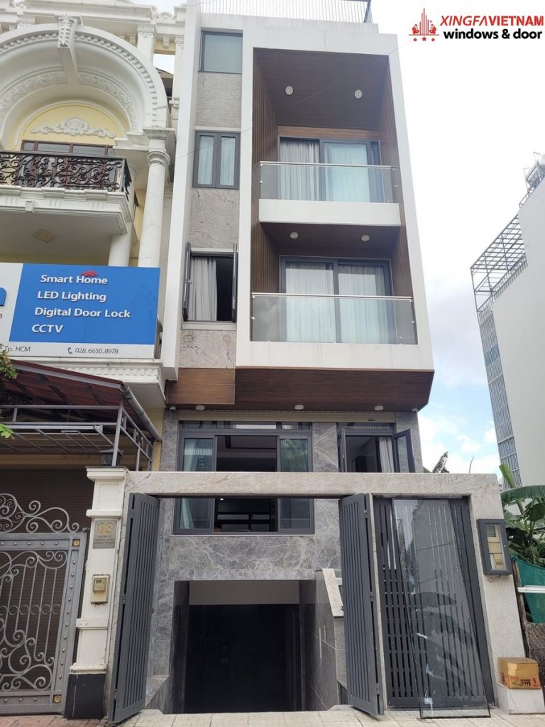 Thi công lắp đặt cửa nhôm Xingfa nhà anh Duy, KĐT An Phú, Quận 9.