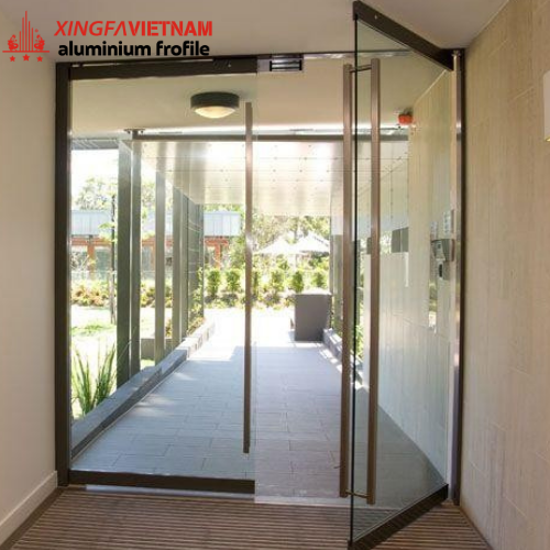 Cửa kính cường lực bản lề sàn