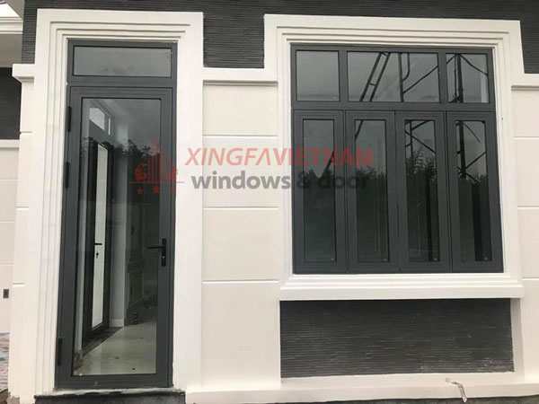 Cửa nhôm Xingfa màu đen