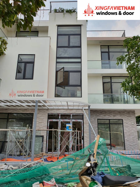 công trình cửa nhôm xingfa