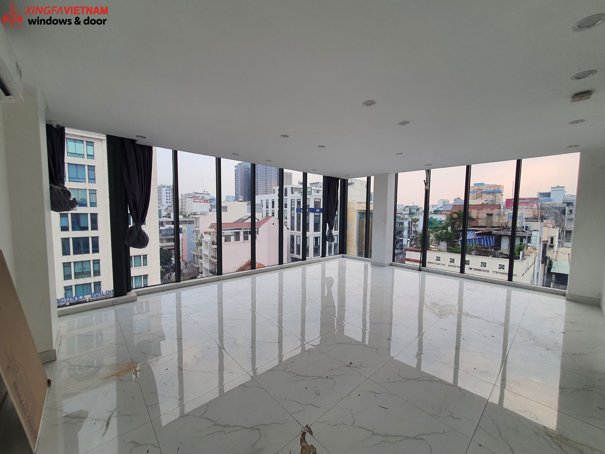 Ảnh thực tế công trình vách kính mặt dựng quận 1
