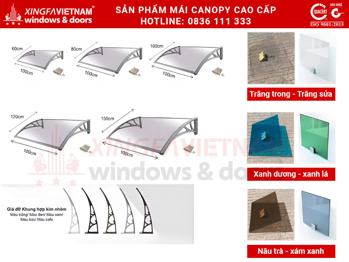 Mái đón lấy sáng thông minh mái che Canopy