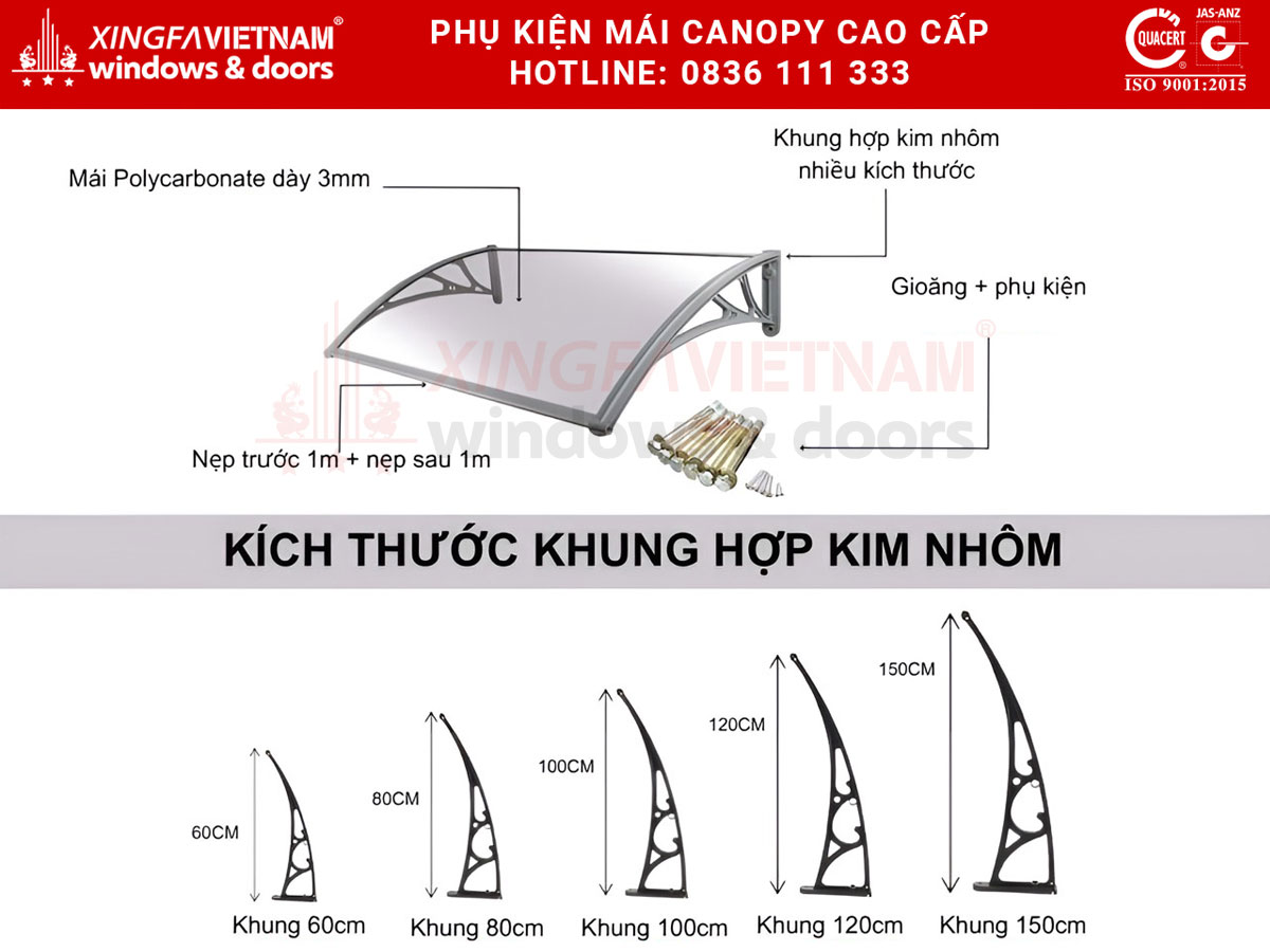 Mái đón lấy sáng thông minh mái che Canopy