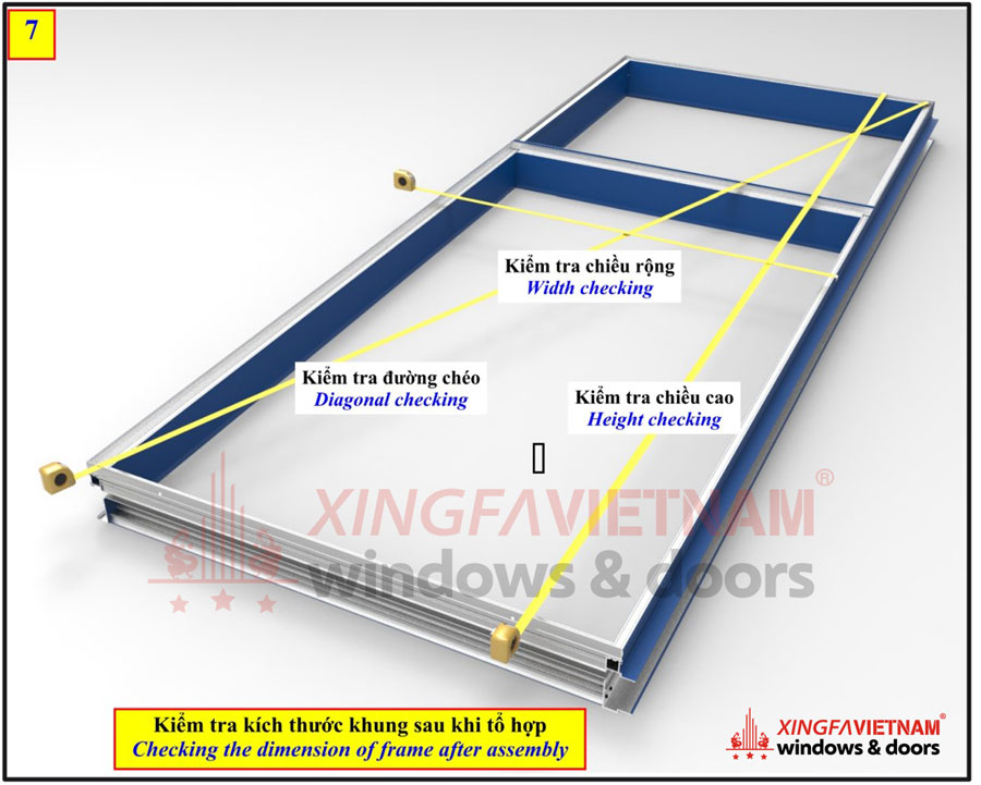 Gia công / Lắp ghép / Bắn keo Hệ thông vách kính Unitized