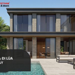 Cửa đi Lùa 3 Ray Hệ Nhôm C Class L100f Châu âu 2