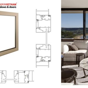 Cửa Sổ 1 Cánh Mở Quay Hệ 65 1