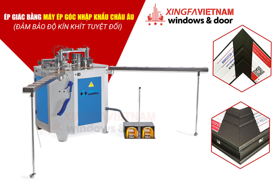 Máy ép góc của Nhôm Xingfa 
