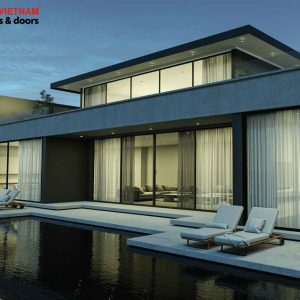 Cửa đi Lùa Nhôm Cầu Cách Nhiệt C Class Hệ 134