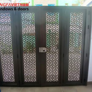 Cửa Nhôm 4 Cánh Quảng Đông Khóa Vân Tây Cnc 7