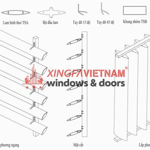 Mặt Cắt Kĩ Thuật Lam Chắn Nắng Hình Thoi