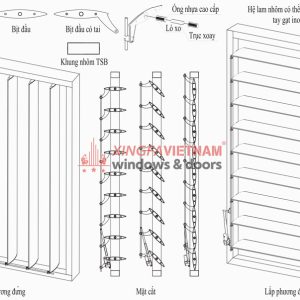 Mặt Cắt Làm Nhôm Chắn Nắng Chuyển động