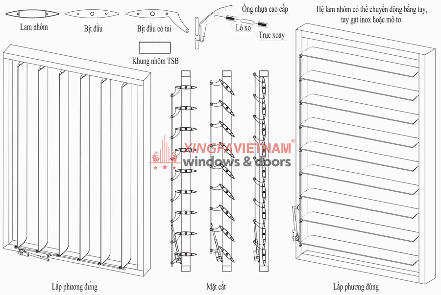 Mặt Cắt Làm Nhôm Chắn Nắng Chuyển động Mặt Cắt Làm Nhôm Chắn Nắng Chuyển động