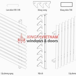 Mặt Cắt Kĩ Thuật Lam Chắn Nắng 85c
