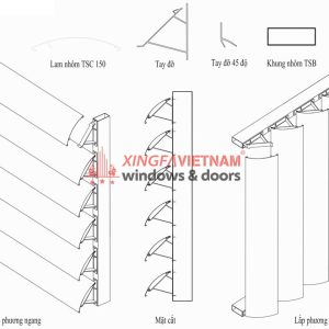 Mặt Cắt Kĩ Thuật Lam Chắn Nắng Cánh Cung