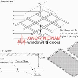 Mặt Cắt Lam Nhôm Lay In T Black