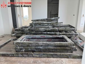 Hình ảnh Thực Tế Sản Xuất Thi Công Lắp đặt Cửa Nhôm Cho Chị Quỳnh Tại Tp. Thanh Hóa (2)