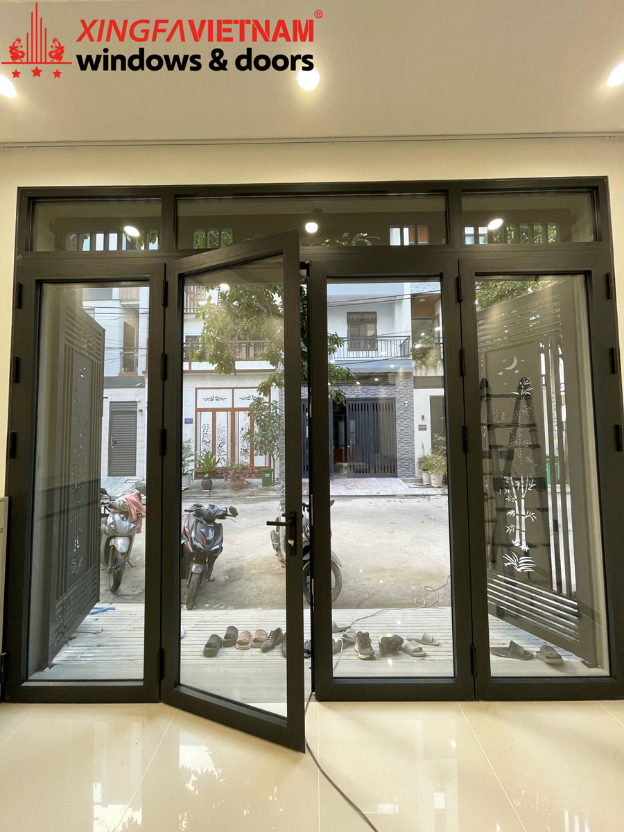 Hình ảnh hoàn thành hạng mục cửa nhôm của anh Hiếu
