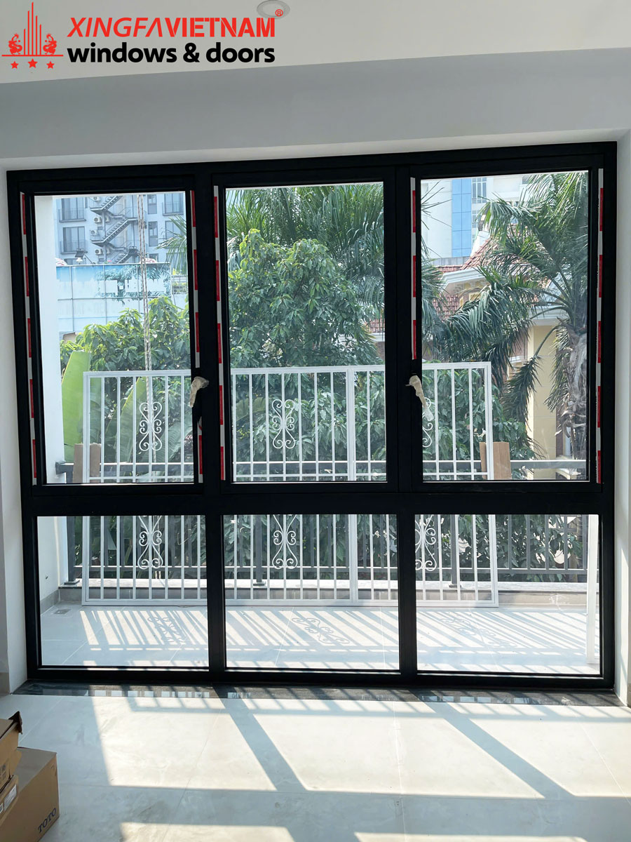 Hình ảnh hoàn thành hạng mục cửa nhôm của công ty Hải Nam