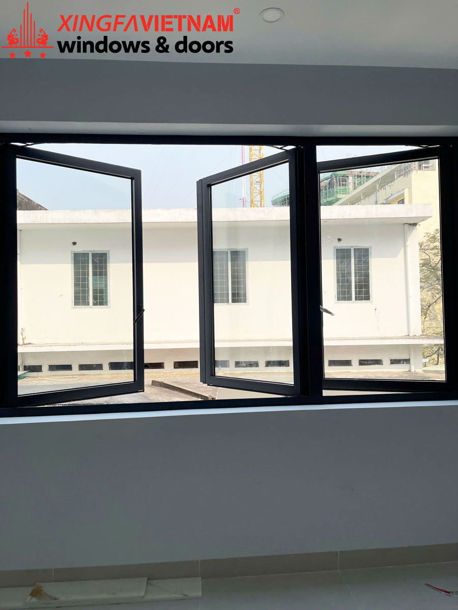 Hình ảnh hoàn thành hạng mục cửa nhôm của công ty Hải Nam