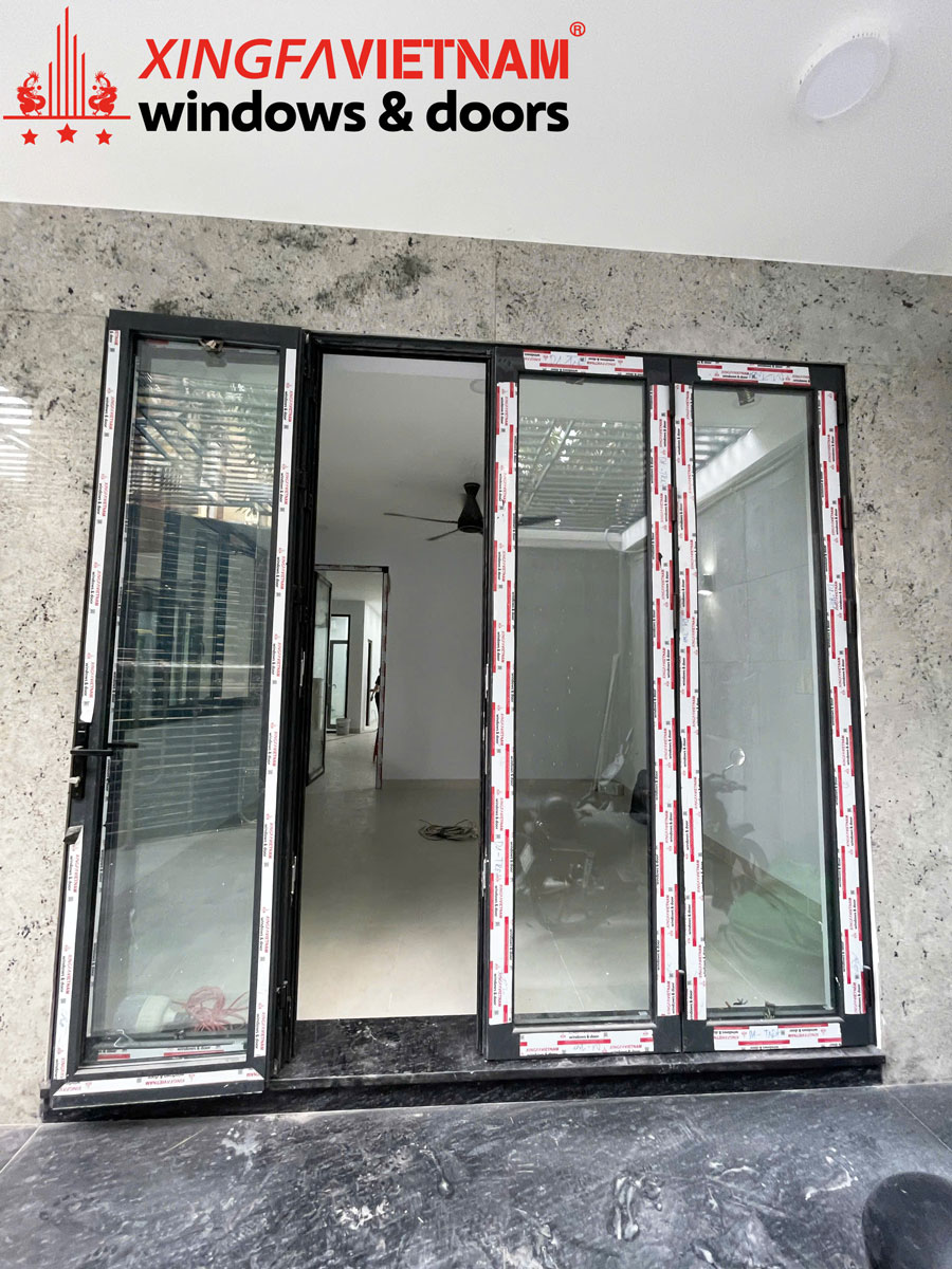 Hình ảnh hoàn thành hạng mục cửa nhôm của công ty Hải Nam