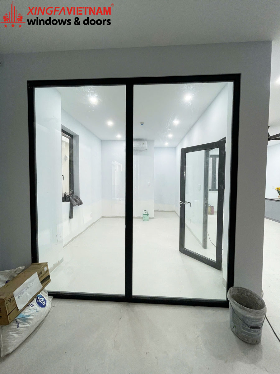 Hình ảnh hoàn thành hạng mục cửa nhôm của công ty Hải Nam
