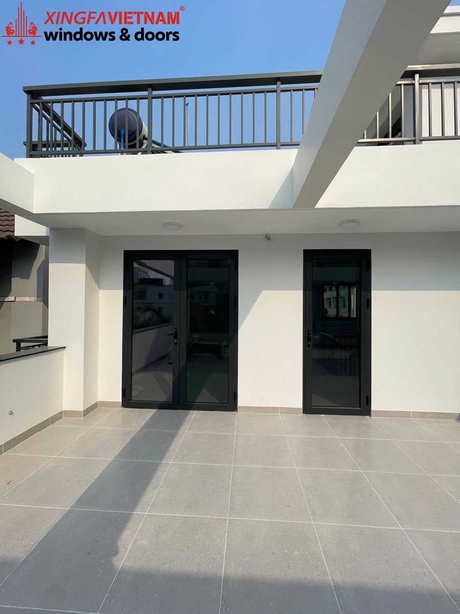 Hình ảnh hoàn thành hạng mục cửa nhôm của công ty Hải Nam
