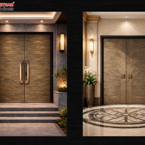 Cửa Sảnh Tân Cổ Điển Điêu Khắc Hiện Đại (11)
