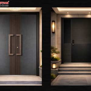 Cửa Sảnh Tân Cổ Điển Điêu Khắc Hiện Đại (15)