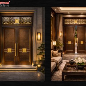 Cửa Sảnh Tân Cổ Điển Điêu Khắc Hiện Đại (6)