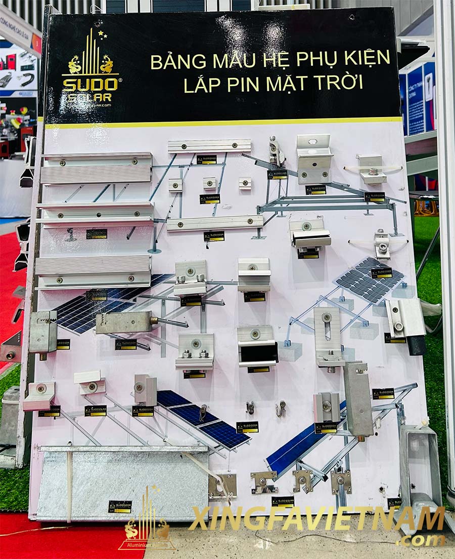 Bảng hệ ray phụ kiện Solar tại Triển lãm Vietnam ETE & Greenergy Expo