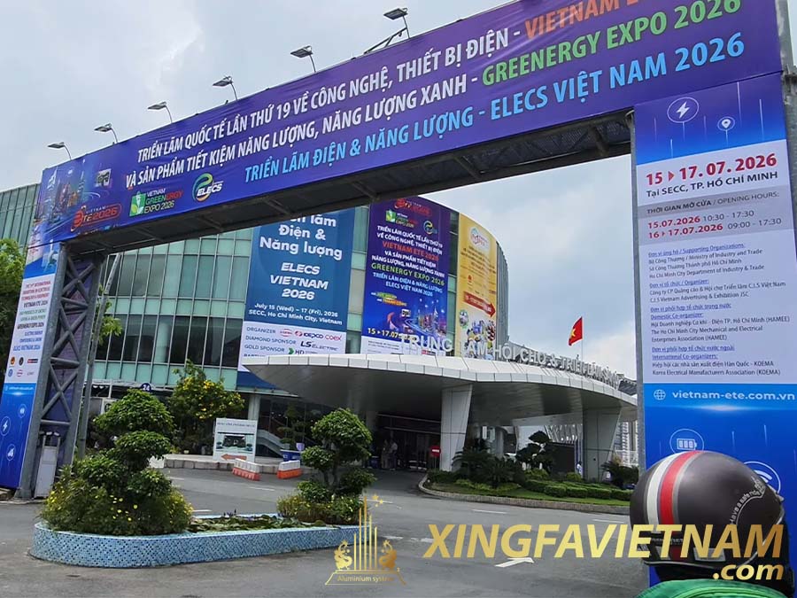 Cổng chào Triển lãm Vietnam ETE & Greenergy Expo tại SECC Quận 7