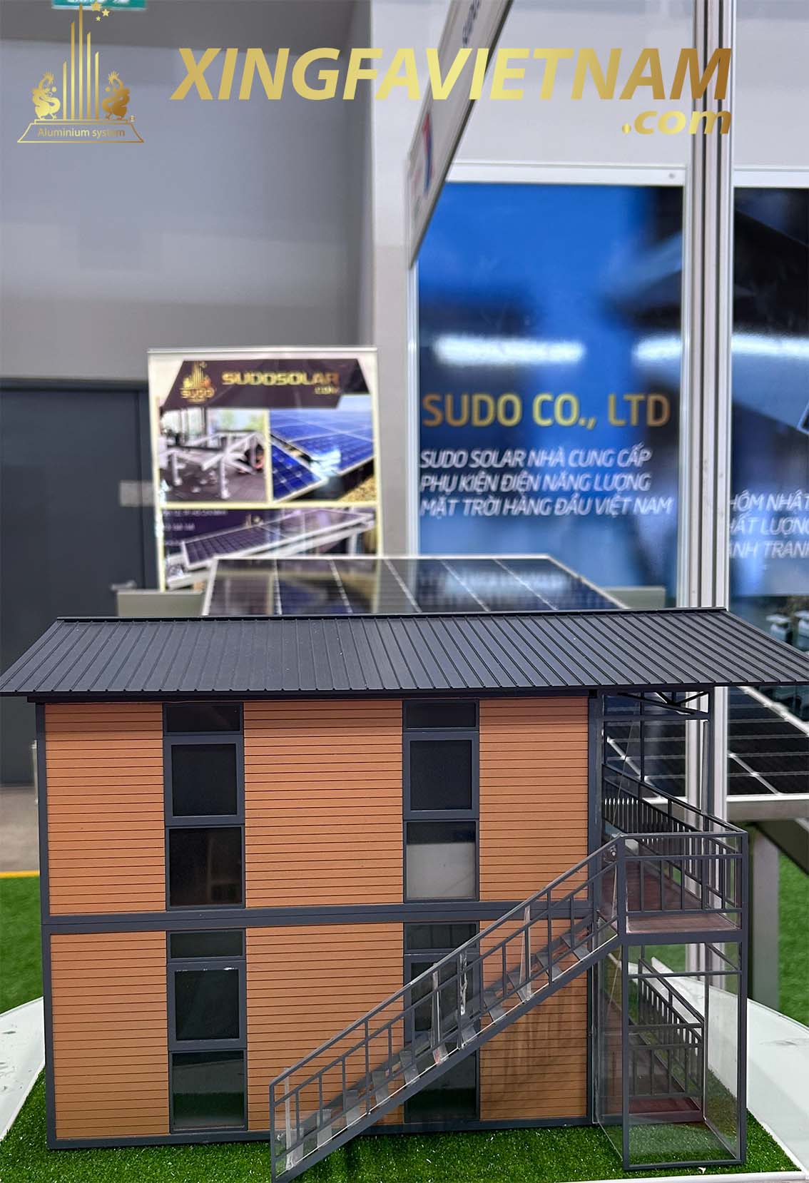 Mô hình nhà kiến trúc cửa nhôm tại Triển lãm Vietnam ETE & Greenergy Expo