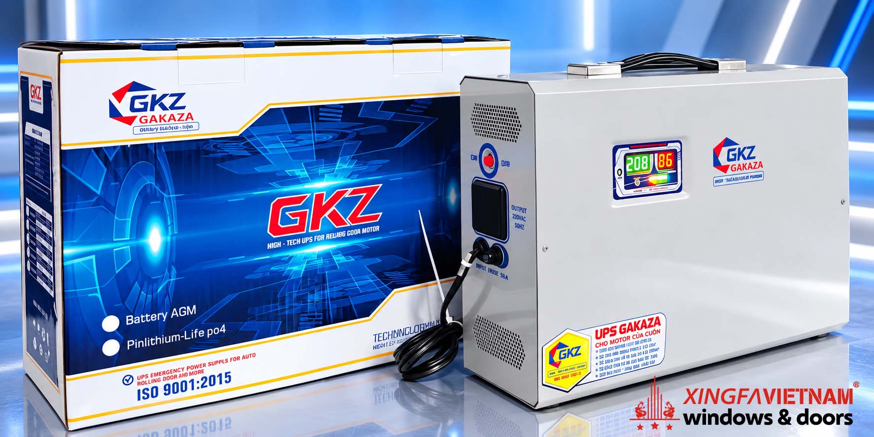 Bình lưu điện cửa cuốn Gakaza